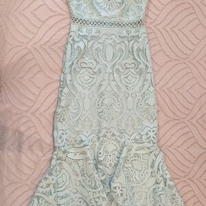 Lulu's Asymmetrical Dress in Light Green